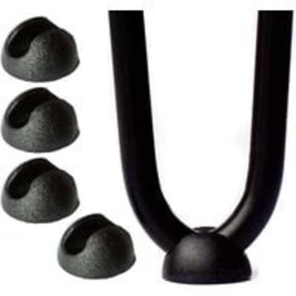 Set med 10 silikon hårnålsformade möbelbensskydd - Svart (10mm)