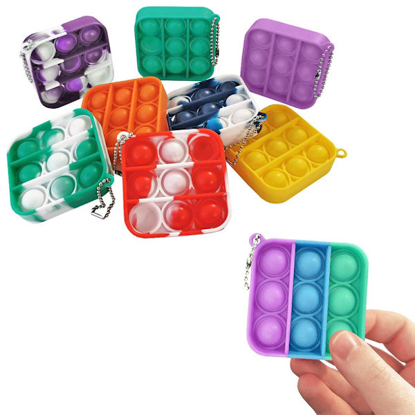 2-pack - Mini Pop It Fidget Leksaker - Leksak / Sensorisk - Välj färg