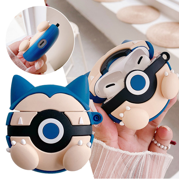 Snorlax Silikonfodral för Airpods-hörlurar Kompatibel med AirPods 1/2 3 Pro Skyddande Fodral 3rd generation 3rd generation