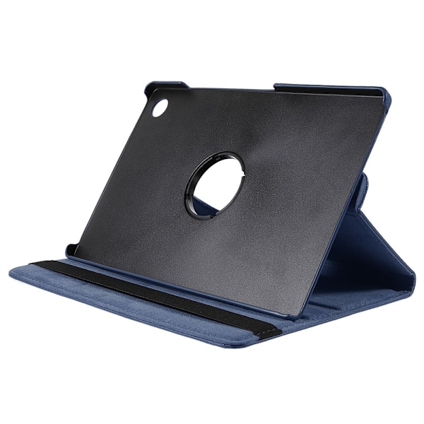 SKALO Samsung Tab A8 10.5 (2021/2022) 360 Litchi Fodral - Mörkblå Mörkblå