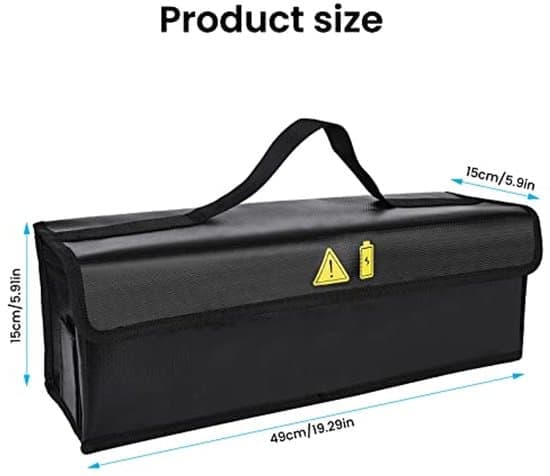 Brandsikkert E-cykel Batterietui til Sikker Opbevaring og Transport 49*15*15CM