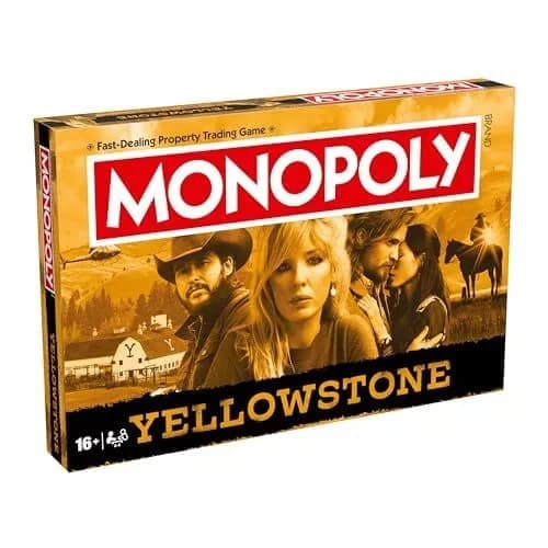 Monopoly: Yellowstone | Køb, sælg, byt felter med sæder fra Paramount Network-serien | Samlerobjekter Klassisk 6-spiller Monopoly-spil