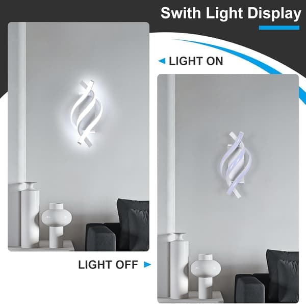 2-pack LED-vägglampor 21W, kallvit 6500K, modern design, för korridor, trapphus och kontor