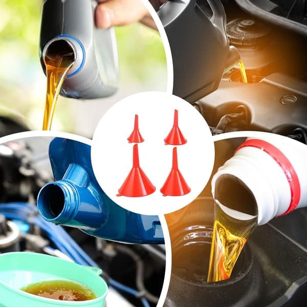 4-piece PP Funnel Set for Filling Bottles or Containers 4 Different Sizes Multi-functional Wide Mouth Funnels