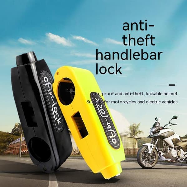 Lås til motorcykel scooter cykel styr gasgreb tyverisikring