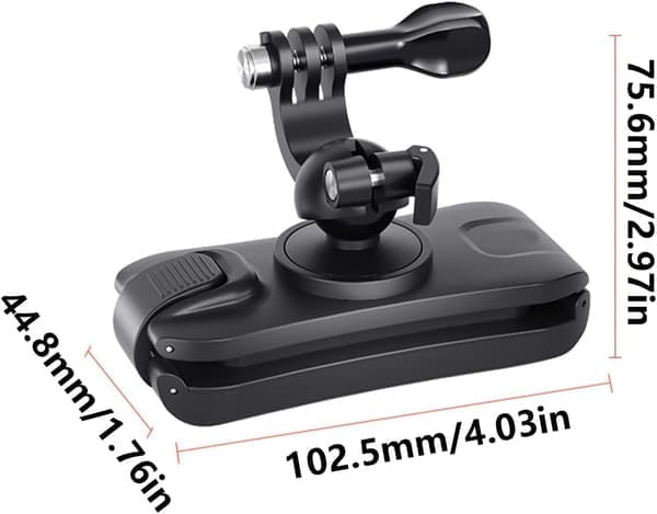 360° Rotating Backpack Mount, Self-Adaptive Gimbal Mount for Insta 360 Ace Pro 2 X4 GoPro 13 Action 4 Accessories