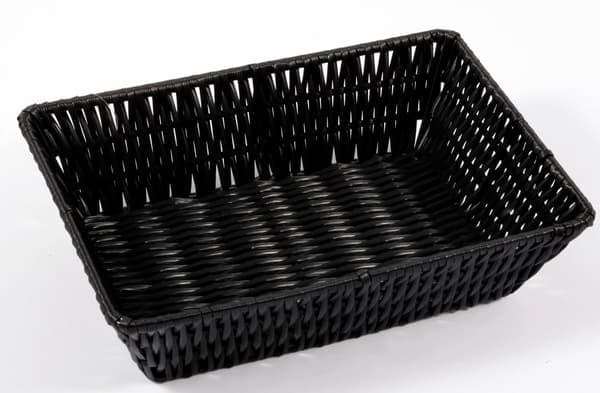 Brødkurv Kurv sort flet 19x26 cm Sort