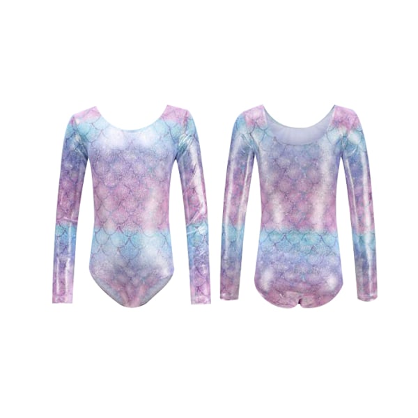 Tjejer Leotards One-Piece Färgglada Danskläder purple 140cm purple 140cm