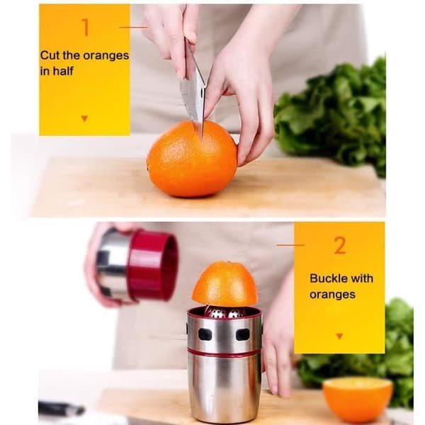 Manuel citruspress - Rustfrit stål - Effektiv juiceudvinding - Tåler opvaskemaskine