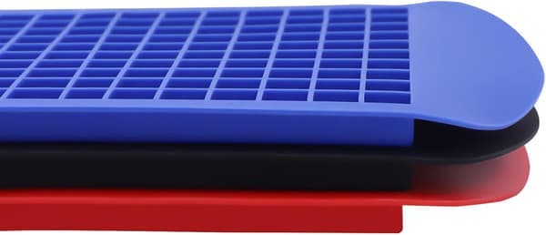 3-pack silikon mini isbitsformar, 160 krossade stapelbara isbitsformar Lätt att släppa Köksfrysningsverktyg för hemmabruk