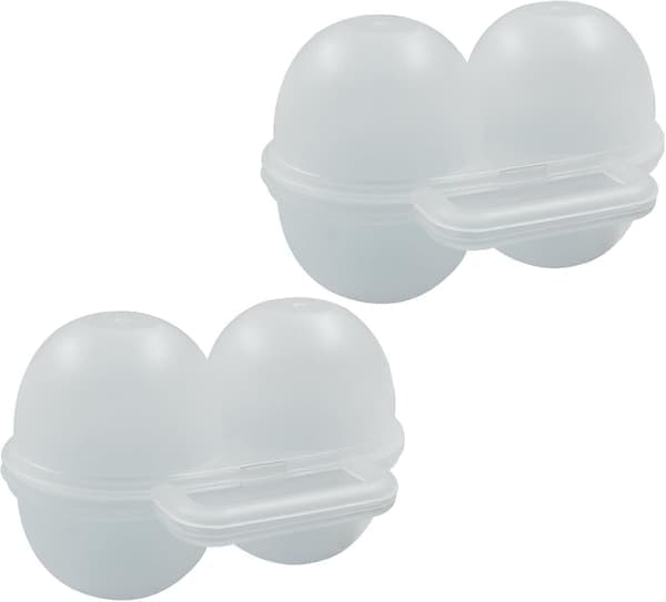 Äggförvaring 2-pack 2-fack, Praktisk äggförvaring - Bärbar, PP-material, för picknick och simning