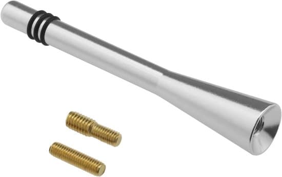Bilantenne - Kort Mast - Radiomottak - Aluminiumslegering - 80 mm Lengde - Sølv