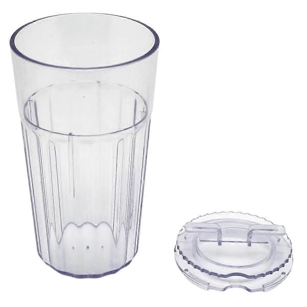 Smart Cup Klar 1-pack Träningsmugg med 360 Kontrollflöde 360° Kant Träningsmugg Transparent