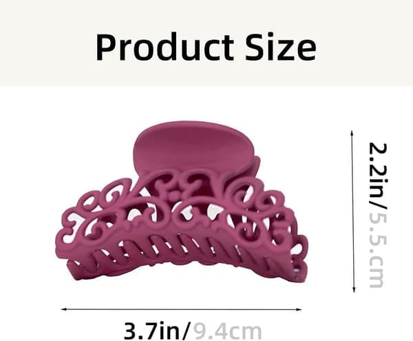 Sett med 4 tykke hårspenner, store sklisikre spenner, store hårspenner