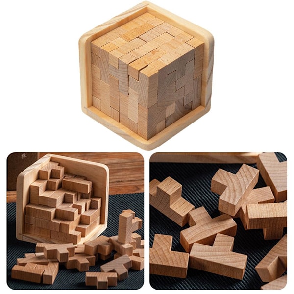 Träpussel 3D Utmaning Rekommenderas!