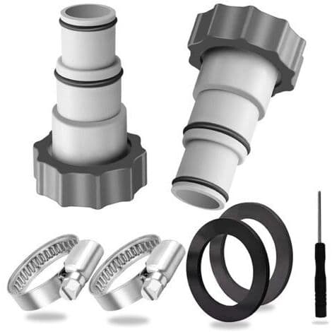 Pool Hose Adapter A, Pool Hose Adapter, Pool Connection with Internal Thread, 32/38 mm Hose Adapters Compatible with Intex Pools (2 pcs)