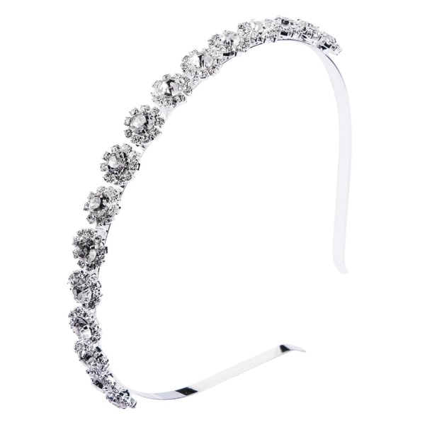 Rhinestone Bridal Crystal kvinnors pannband Bröllop Flower Girl Pearl Diamond Crown hårband tillbehör