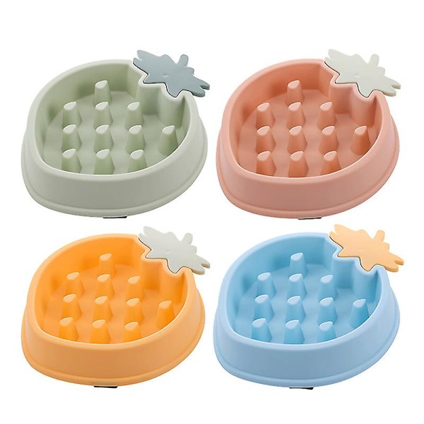 Matnings- och vattenskålar för husdjur, hundar, valpar, långsam utfodring, förhindrar fetma, husdjur, hundar, katter, långsam matskål, Green