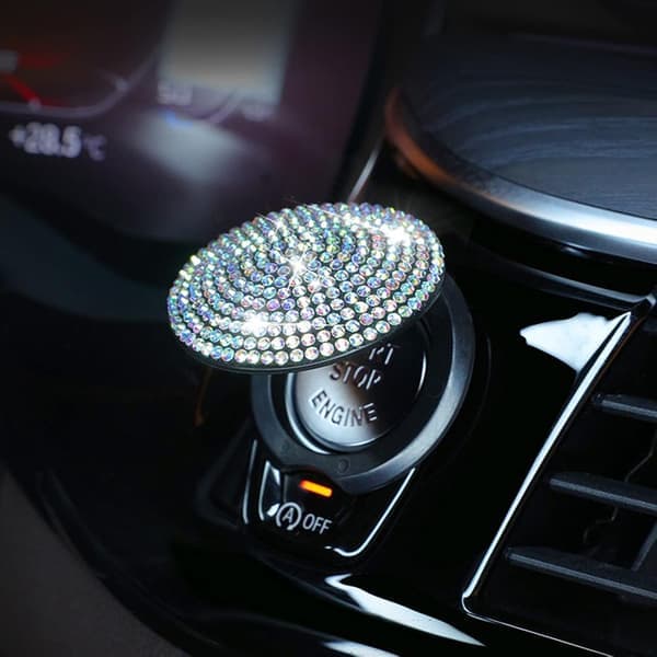 Car Engine Start/Stop Button Cover, Universal Car Start Button Protective Shell, Ignition Switch Decorative Ring, Anti-scratch