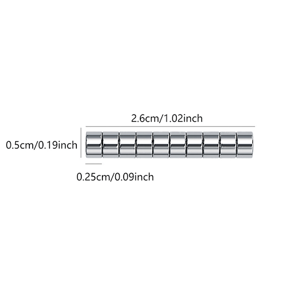 10st Små magneter False Tips Edge ters Spets Magnet Manikyr Till one size