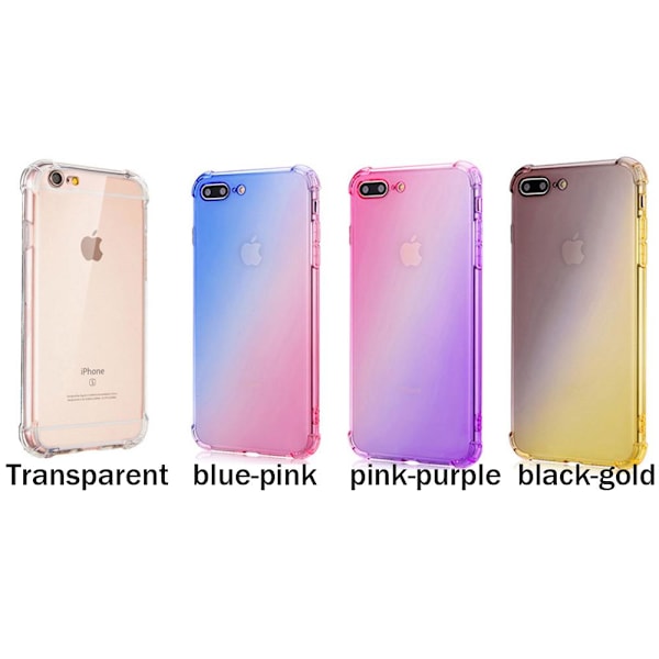iPhone 7 - Professionellt Skyddande Silikonskal (FLOVEME) Blå/Rosa Blå/Rosa
