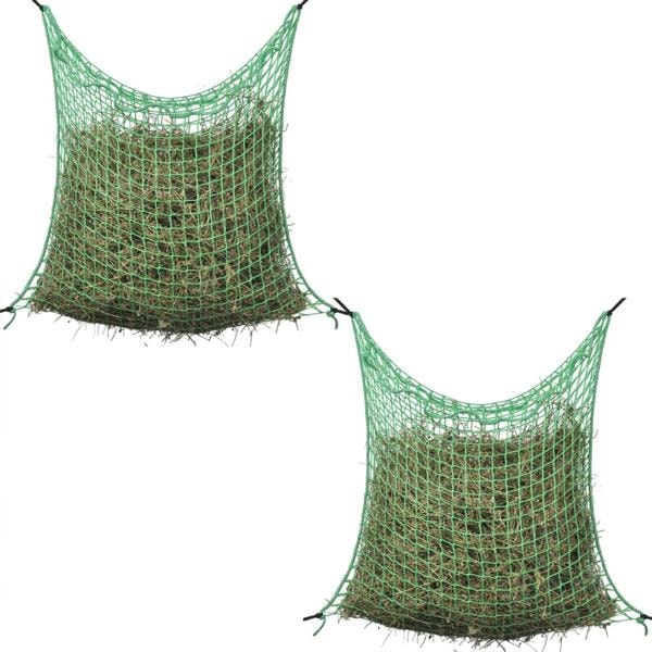 vidaXL Hönät kvadratisk 0,9x1,5 m PP 2 st Grön
