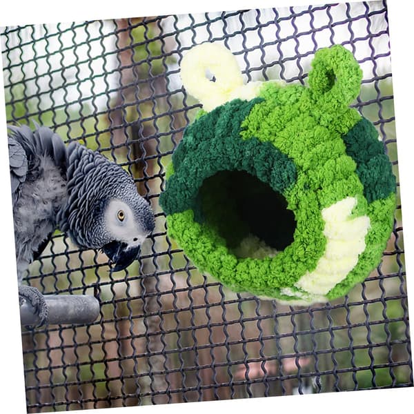 Fleece Bird Nest — Suitable for Parrots and Budgies; Durable Fleece, Space-Saving Design.