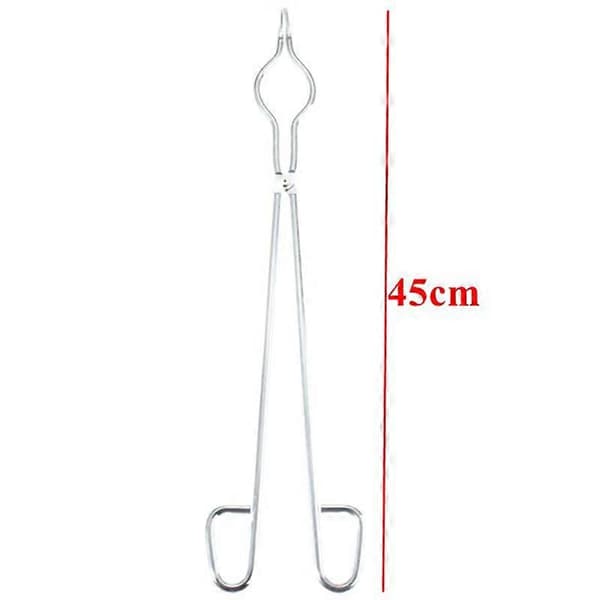 45 cm digeltang i rustfritt stål Grafitt Smelteovn Tang Holder Silver
