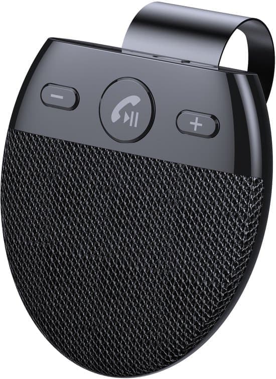 Bluetooth-højttaler – Trådløs Bluetooth-højttaler til bil – Bil Bluetooth håndfri opkald med Type-C opladning – Stemmemeddelelser til Bluetooth i bil