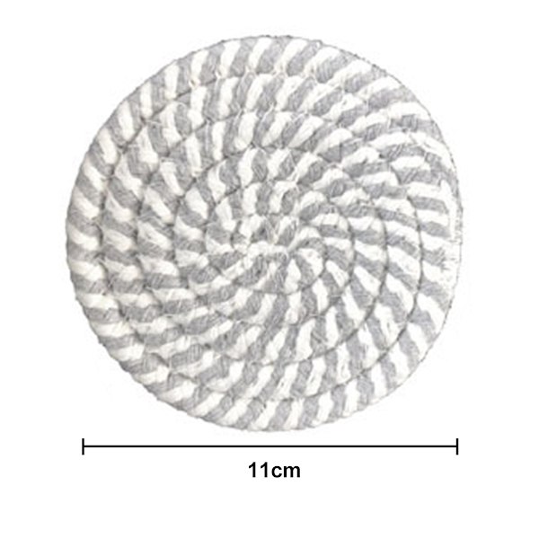 1 set isolerade underlägg hushållste underlägg skål underlägg 11CM 6 stycken set bomull rep vävda underlägg