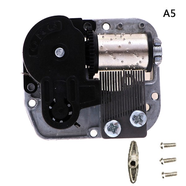 Mekanisk DIY-speldosa sankyo musikalisk rörelse+skruvar+ Black A5:Meets Black A5:Meets