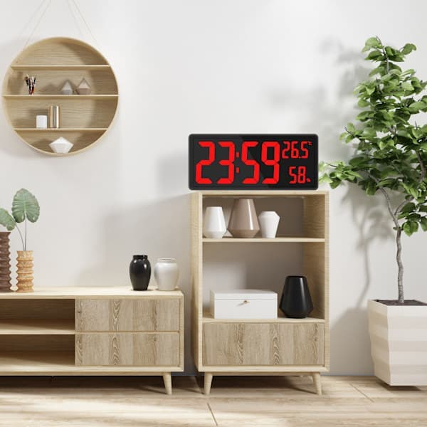 [RM]Stor digital veggklokke med digitalt display