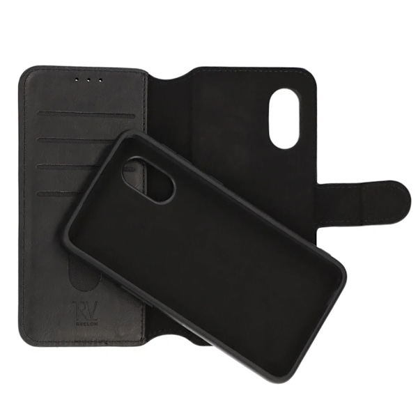 Samsung Galaxy Xcover 5 Plånboksfodral Magnet Rvelon - Svart Svart