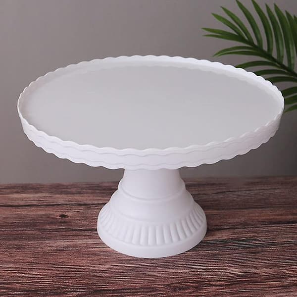 Cake Stand Stable Non-slip Plastic Wave Design Dessert Display Plate for Wedding