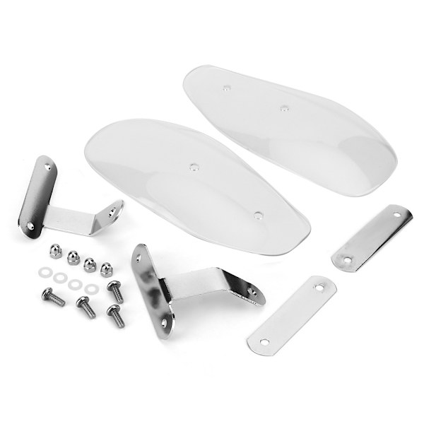 10mm/0,4 tum Universal Motorcykel Hand Guard Vindavvisare Skydd Passar för HondaTransparent