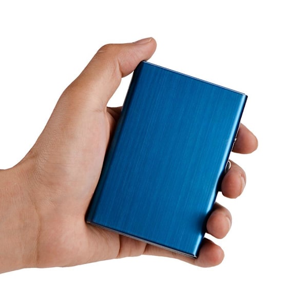 SilverGlas Exklusiv stål Korthållare / Plånbok - RFID Säker Silver