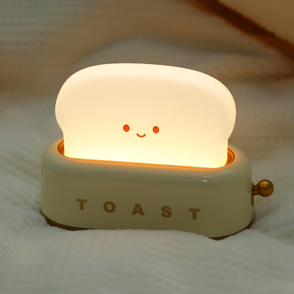 Söt skrivbordsdekorerad brödrostlampa, uppladdningsbar och bärbar, julklappidéer för bebisar, flickor, tonåringar