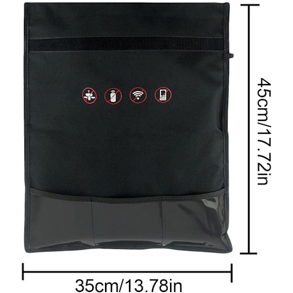 Signal Blocking Bag – Faraday Pouch för Signal Blocking Device – Faraday Cage Protection för Laptop, Tablet, Bilnycklar, Stor Faraday Bag för