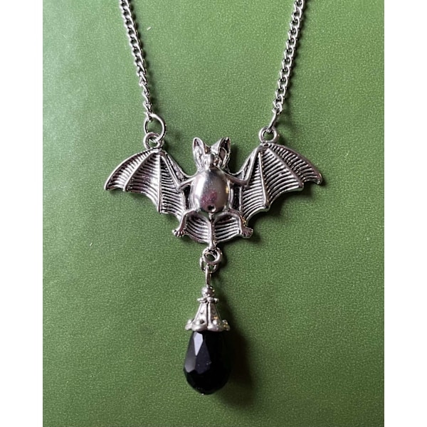 Choker Fladdermus Bat Halloween Svart Fladdermus Goth Halsband Svart