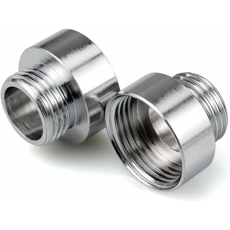 Kromhaneadaptere 3/4\" x 1/2\", Reducerende nippelkoblinger til haneadaptertilslutning, bruseslanger