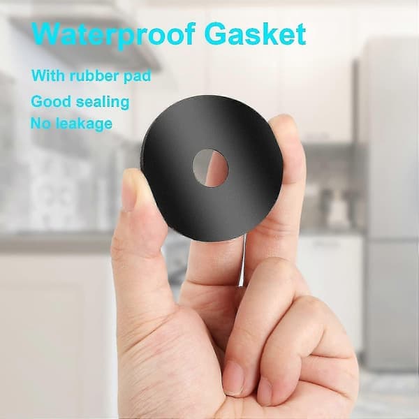 Vaskehullhette, svart, 2\" rustfritt stål, vaskehullhette, lekkasjesikker svart vaskehullplugg