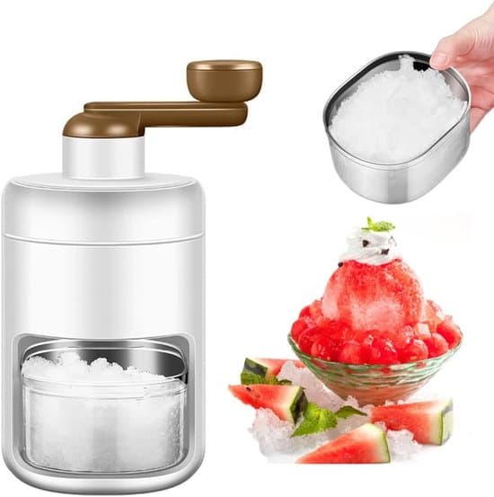 Slushy Maker – Isknuser – Isskraper – Isknuser – Shaved Ice Maker – Manuell – Hvit