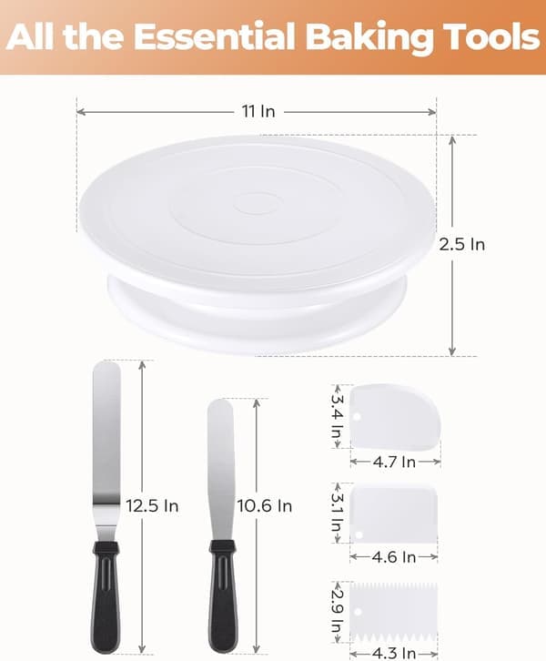 Rotating Cake Mold Baking Tool White Cake Mold