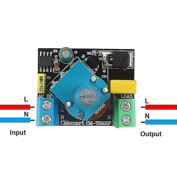 LED-dimmer, 3-100 Watt Rotationsdimmer för att Dimma LED-lampor, På/Av, 220-240V, Bakkantdimmer, CE-certifierad, Transformatorer med Halogenlampor,