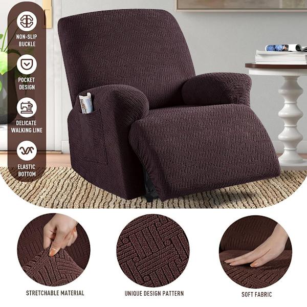 Fåtöljskydd, stretchiga fåtöljskydd, fåtöljskydd i randig jacquard, möbelskydd