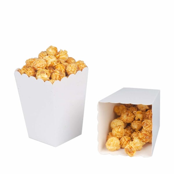 Popcornlådor Kartongbehållare för festtillbehör, paket med 1