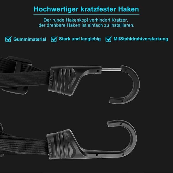 motorsykkel bagasjestropp med dobbel krok, elastisk bagasje