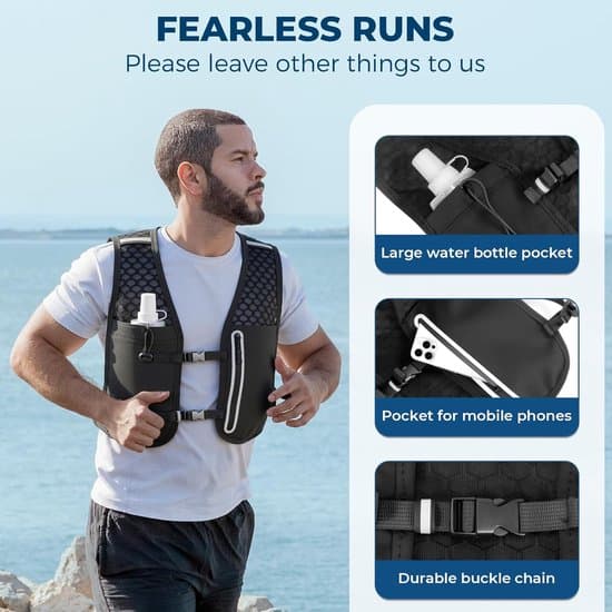 Running Vest - Running Vest with Hydration Holder - Running Vest with Phone Holder - Running Backpack - Universal