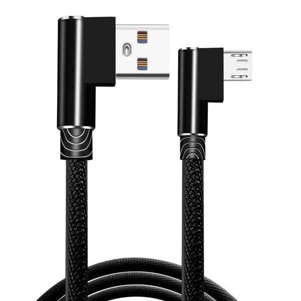 Flätad 2.4A-kabel - 3 meter lång Micro-USB! Svart en storlek svart black Micro-USB
