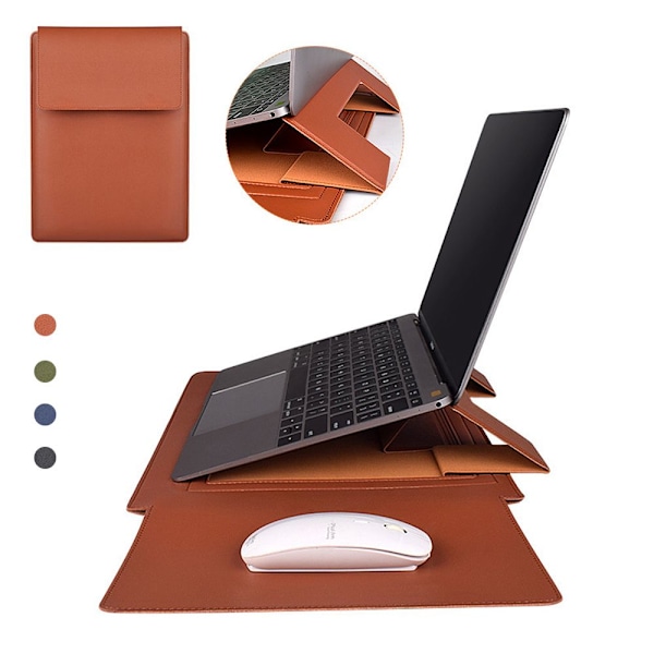 Laptopväska Case PU-läder Ultrabook-fodral Stötsäkert cover Brown 14-14.5 inch Brown 14-14.5 inch